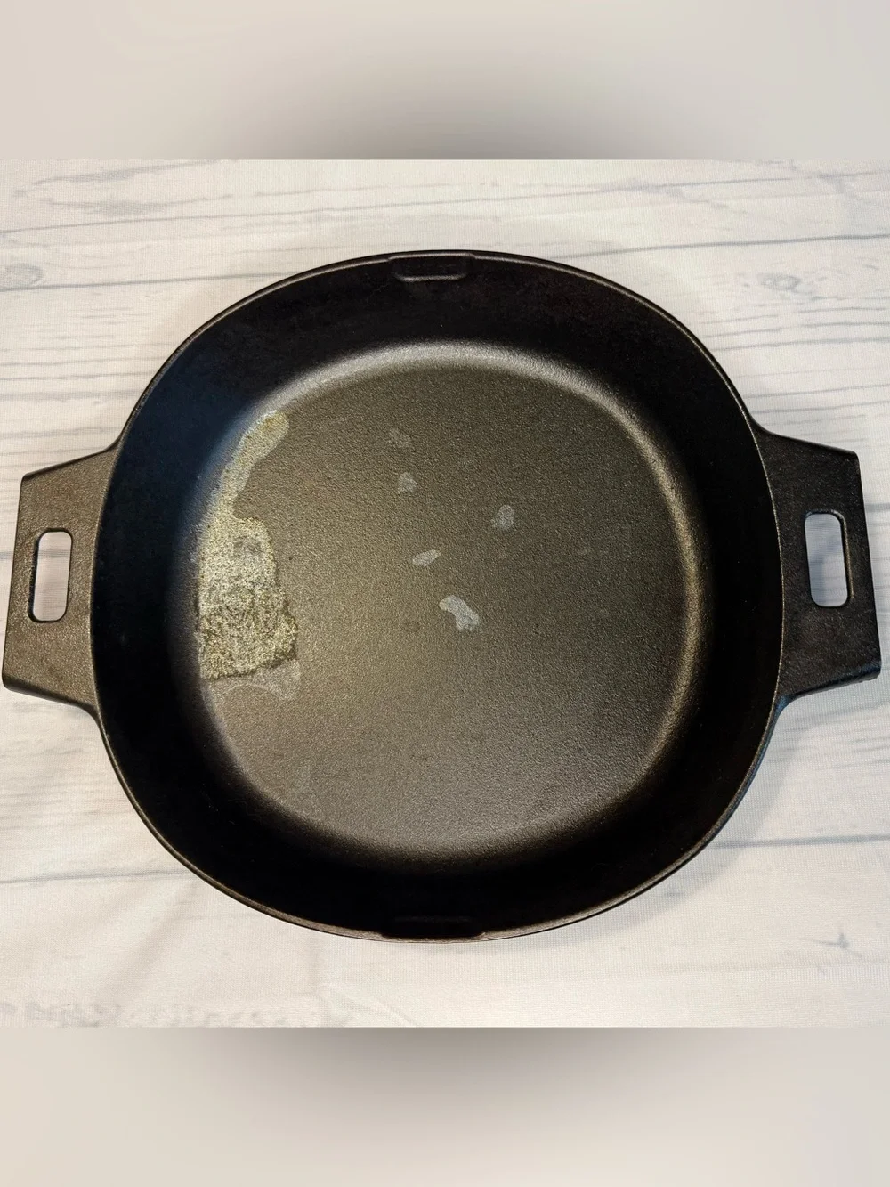 The Pampered Chef Black Cast Iron Fry Pan Skillet with Dual Handles, 12”